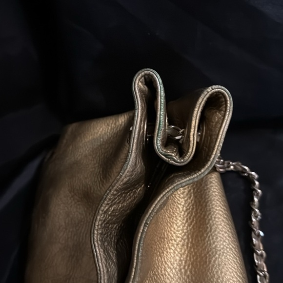 Tory Burch Thea Metallic Gold Chain Shoulder Slouchy Tote - Picture 8 of 16